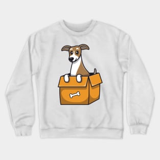 Cute Puppy Playing In Box Crewneck Sweatshirt